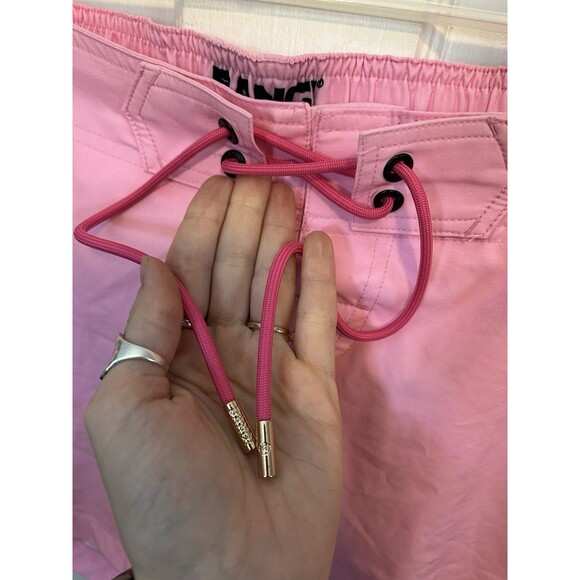 Bang Miami Men’s Large 4” Swim Beach Shorts Neon Pink Drawstring Pockets Lined - Picture 3 of 11